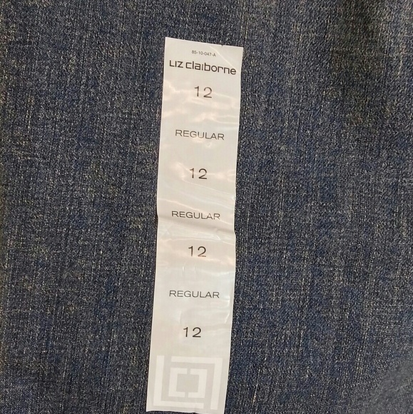 Liz Claiborne Blue Chelsea Straight Leg Jeans 12 - Picture 8 of 8